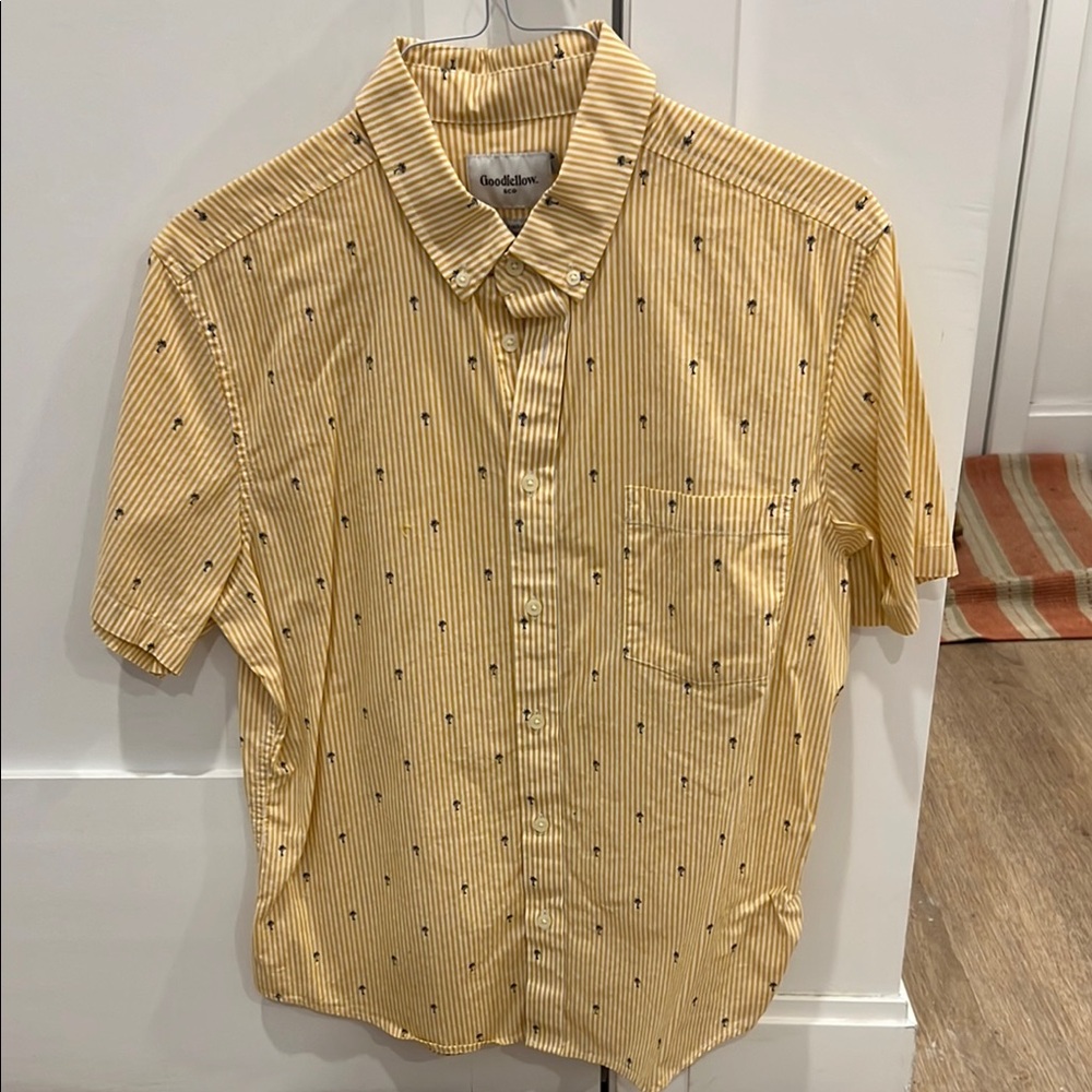 Yellow Striped Men's Shirt